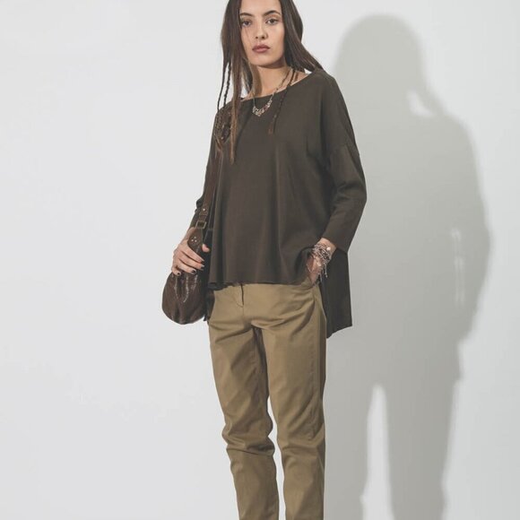 Raquel Allegra Cocoon Top Forest Green Sz M - Picture 1 of 9
